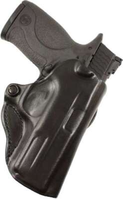 DESANTIS MINI SCABBARD HOLSTER - RH OWB LEATHER 1911 5" BLACK