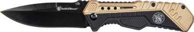 Smith & Wesson S&Amp;W Knife Black/Fde Spring Ast - 3.5" Black Blade Rub/Alum OEM Part