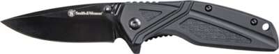 Smith & Wesson S&Amp;W Knife Black Rubber 3" Blk - Oxide Blade W/Pocket Clip OEM Part