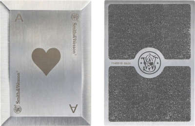 Smith & Wesson S&Amp;W Bullseye Throwing Cards - 4-Pack Ss Laser Etched W/Shth OEM Part
