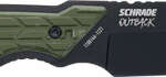 Schrade Knife Outback Cleaver - Fixed 3.6" Black/Green