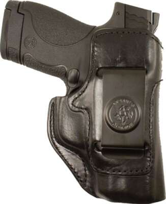 DESANTIS INSIDE HEAT HOLSTR RH - IWB LTHR FOR GLOCK 19/23/33 BL