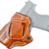 DESANTIS CRISS-CROSS HOLSTER - OWB RH LEATHER SIG P365 TAN