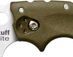 Cold Steel Tuff Lite 2.5" OD - Green Plain Edge Clip Folder