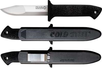 Cold Steel Peace Maker Iii 4" - Plain Edge Boot Knife W/Sheath