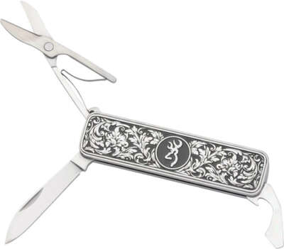 Browning Knife Morgan Folder - Multi Function Scroll Engraved
