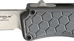 HOGUE EXPLOIT 3.5" OTF AUTO - ALUMINUM CLIP POINT BLADE GREY