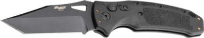 HOGUE K320A NITRON 3.5" AUTO - FOLDER TANTO BLADE POLY BLK