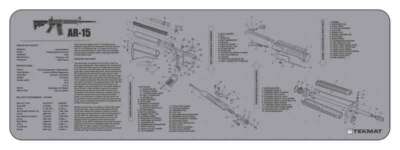 Tekmat Armorers Bench Mat - 12"X36" AR-15 Grey