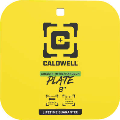 Caldwell Ar500 8" Gong Target - 1/4" Rimfire/Handgun Steel Ylw