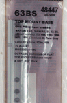 WEAVER BASE TOP MOUNT #63BS - MARLIN 36/336MOSS 640 SILVER