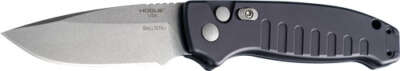 HOGUE BALLISTA-I BUTTON AUTO - DROP POINT BLADE TMBLD BLK 3.5