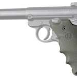 HOGUE GRIPS RUGER MKIV RUBBER - GRIP W/ FINGER GROOVES OD GRN