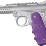 HOGUE GRIPS RUGER 22/45 MKIV - RUBBER GRIPS/FINGER GROOVE PUR
