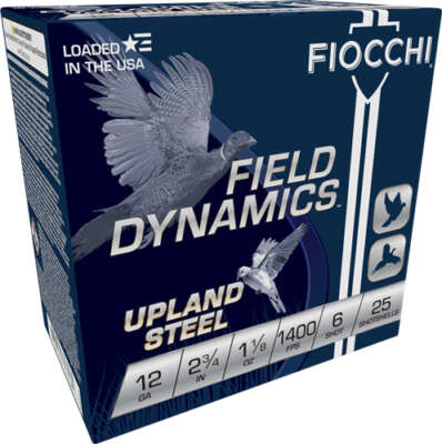 FIOCCHI STEEL 12GA 2.75" - 1-1/8OZ #6 25RD 10BX/CS