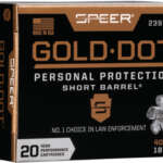 Speer Gold Dot 40 Sw 180gr - Gdhp Short Barrel 20rd 10Bx/Cs