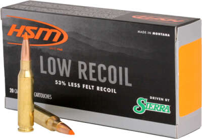 HSM LOW RECOIL 270 WIN 130GR - SBT 20RD 20BX/CS