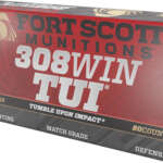 FORT SCOTT 308 WIN 168GR TUI - SOLID COPPER 20RD 10BX/CS