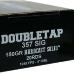 Doubletap 357 Sig 180gr Wfngch - Hardcast Solid 20rd 50Bx/Cs