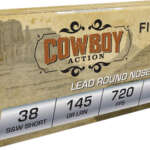 FIOCCHI 38 S&W SHORT 145GR - LEAD-RN 50RD 20BX/CS