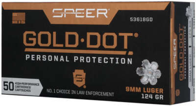 Speer Gold Dot 9mm Luger - 124gr Gdhp 50rd 10Bx/Cs