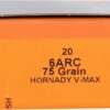 HSM 6MM ARC 75GR V-MAX - 20RD 25BX/CS