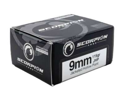SCORPION 9MM LUGER - 115GR JHP 20RD 10BX/CS