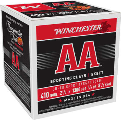 WINCHESTER AA 410 2.5" 1/2OZ - #8.5 1300FPS 250RD CASE LOT