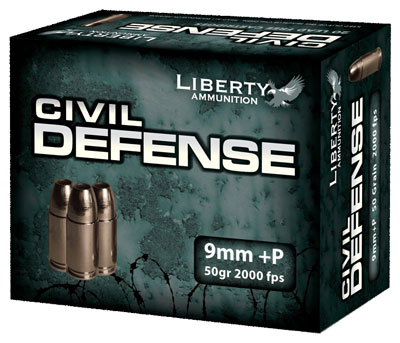 Liberty Civil Defense - 9mm Luger 50gr HP 20rd 50Bx/Cs