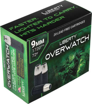 Liberty Overwatch 9mm Luger - 72gr HP 20rd 10Bx/Cs
