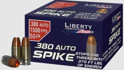 Liberty Spike 380 ACP 55gr - Coppr HP 20rd 50Bx/Cs