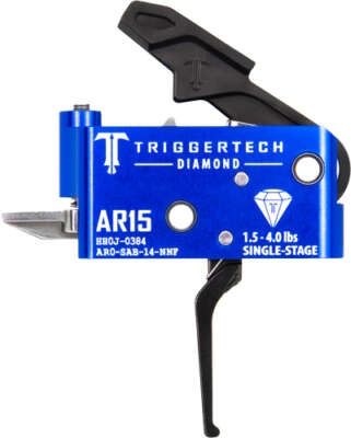TRIGGERTECH AR-15 SINGLE STAGE - BLACK DIAMOND FLAT