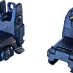 Hiviz Folding AR Back Up Sight - Set W/Tritium Post Pic Rails