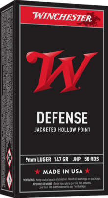 WINCHESTER DEFENSE 9MM LUGER - 115GR JHP 50RD 10BX/CS