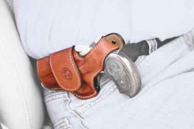 BOND ARMS DRIVING HOLSTER LH - THUMBSNAP LEATHER TAN