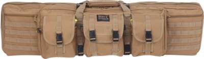 Bulldog 43" Single Tactical Cs - 3 Large Accessory Pockets Tan