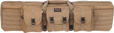 Bulldog 37" 2 Gun Tactical Cse - 3 Large Accessory Pockets Tan