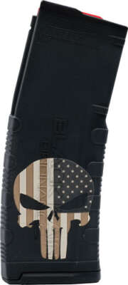 Black Rain Magazine Ar15 30rd - 5.56" Punisher W/ Flag Etched