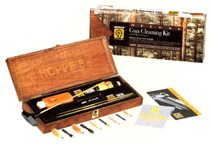 Hoppe's Deluxe Gun Cleaning Kit with Wood Storage Case