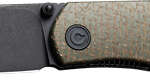 CIVIVI KNIFE SOKOKE 3.35" - GREEN BURLAP MICARTA/BLACK