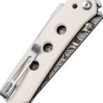 Civivi Knife Vision Fg 3.54" - Ivory G-10/Damascus Blade