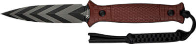 Civivi Knife Perfrico Fixed - 4.49" Bugundy G10/Striped Bld