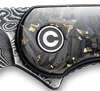 CIVIVI KNIFE ELEMENTUM 2.96" - SHREDDED CBN FBR/GOLDEN DMSCS