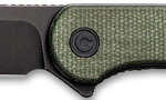 CIVIVI KNIFE ELEMENTUM 2.96" - GREEN MICARTA/BLACK D2 CLAM PK