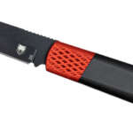 Cobratec Gideon Hidden Release - 3" Black/Red Aluminum D2 Blade