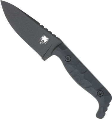 Cobratec Kingpin 4" Fixed Bld - Black D2 Steel W/Kydex Sheath