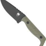 Cobratec Kingpin 4" Fixed Bld - OD Green D2 Steel W/Kdx Sheath