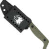 Cobratec Kingpin 4" Fixed Bld - OD Green D2 Steel W/Kdx Sheath