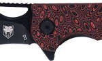 Cobratec Nighthawk Folder - 3.62" Black D2 Blade/Red G-10