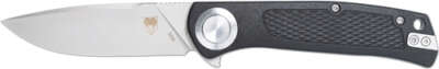 COBRATEC EDC SCOUT BUTTON LOCK - 3.12" BLACK STAINLESS STEEL